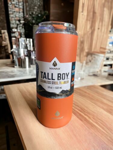 MANNA 18 oz TALL BOY TRAVELER INSULATED STAINLESS STEEL TUMBLER NEW AUTHENTIC
