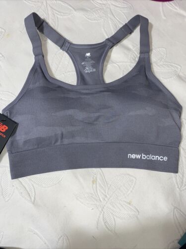 New Balance Medium Impact Sports Bra Style 2010 Smoky Quartz Camo Size XL NEW
