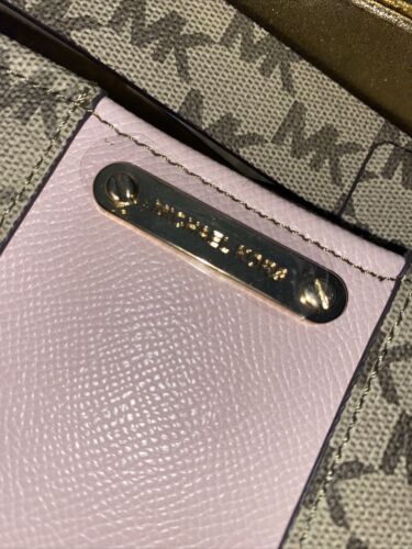 Michael Kors Women’s Belt  Fanny Pack MK Signature Logo PINK/BROWN/BEIGE - S/M