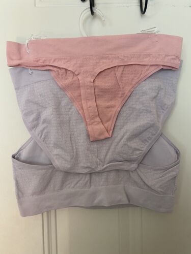 RAE DUNN Women’s 3 pc Bra & Panties Set WO5094~Misty Lilac~Seamless ALL SIZES!