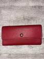 LODIS RED Kate Classic Pebbled Leather RFID Slim Large Flap Snap Wallet~UNIQUE