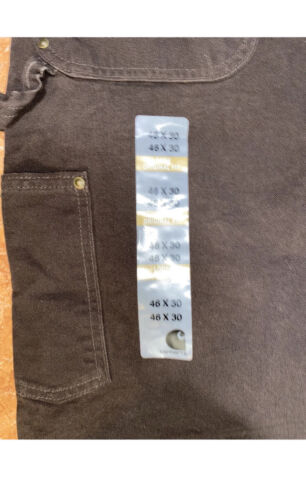 Carhartt Work Pants Washed Double-Front  Duck Brown 46Wx30L Brand New,