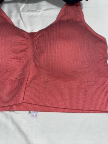 Delta Burke 2-Pack Seamless Bras 1X Soft Comfort Lounge Removable Pads~DB5496
