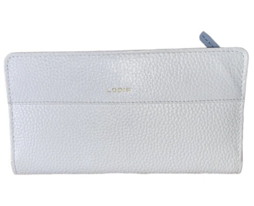 LODIS Bifold Wallet White Genuine Pebble Leather - ABSOLUTELY BEAUTIFUL!!!