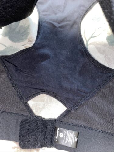 LAYER 8 MAX. SUPPORT SIZE 1X SPORT BRA FITTED METEORITE. BLACK LWB0097X MSRP $42