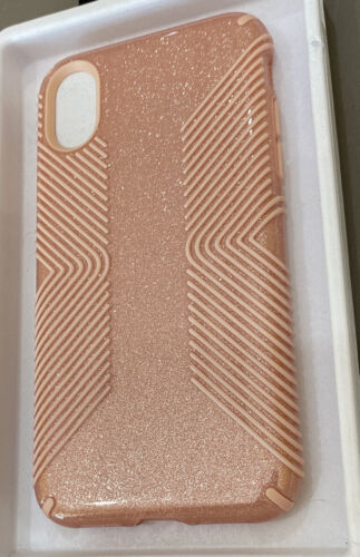 Speck Presidio Phone Case Grip+Glitter  for iPhone X/XS - Pink Drop Tested 10 Ft