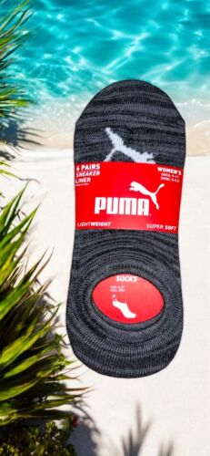 PUMA Women's No Show Sneaker Socks 6-Pairs Size 5-9.5 Lightweight Super Soft