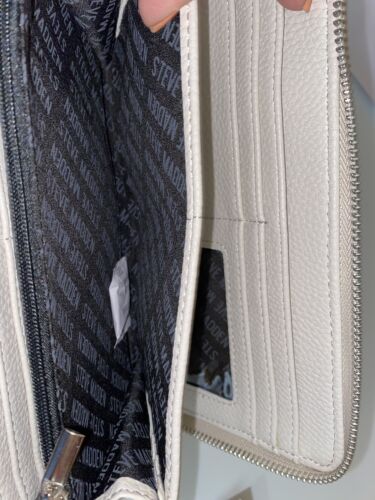 STEVE MADDEN WALLET WRISTLET BONE "STITCHED LOGO" BIG LETTERS LOOK!!!!!