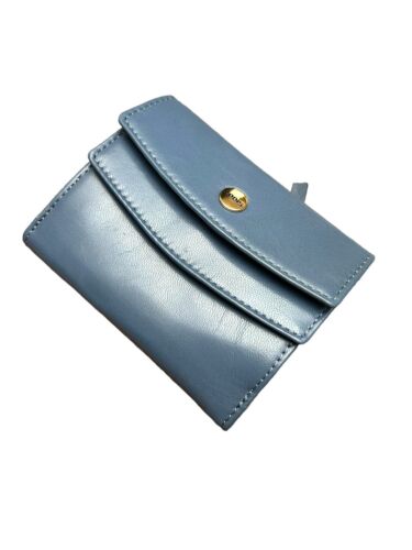 LODIS BLUE Classic Premium Leather RFID Double Flap-Snap Wallet Cardholder~GREAT