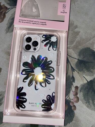 Kate Spade New York Case iPhone12 & 13 Pro Max Floral Silver Iridescent 6.7”