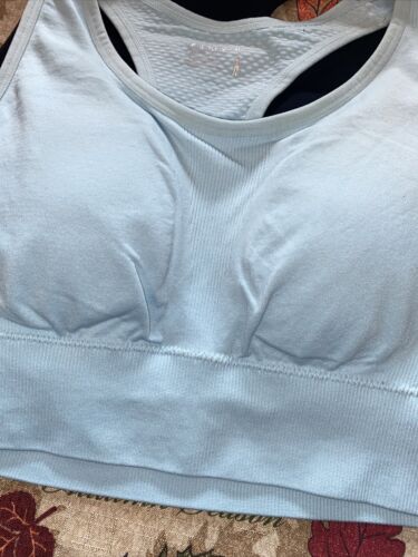 Jockey Women's 2 PckRe~movable Cup Seamless Bra -Black/Light Blue ~JL065~Size XL