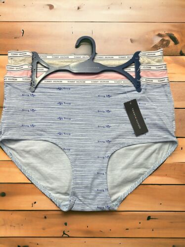 Tommy Hilfiger 3pcs~Soft Cotton Logo Mid-Rise Panties Sz. L~Multicolor~GREAT FIT
