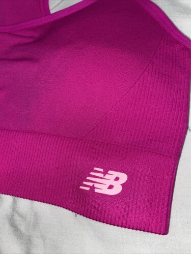 New Balance Medium Impact Sports Bra Style #112009 PEONY Size XL-  REAR FIND!