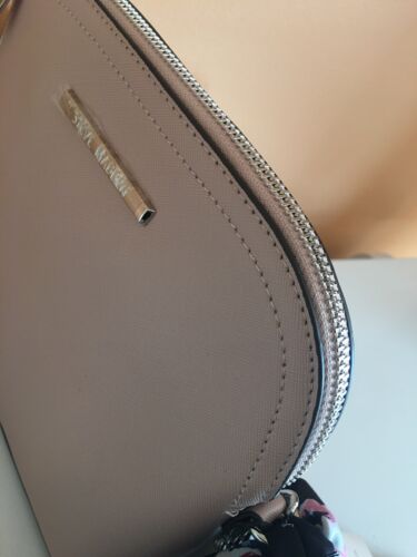STEVE MADDEN HANDBAG BMAGGIE SCARF BLUSH CROSS BODY DOME SILVER TONE HARDWARE