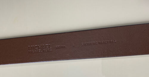 MICHAEL KORS BELT CHOCOLATE WITH LARGE MK LOGO WITH GOLD BUCKLE NICE!!!