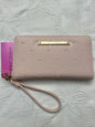 BETSEY JOHNSON Zip Around Wallet/Wristlet-PINK HEARTS EMBOSSED REAR FIND!!!