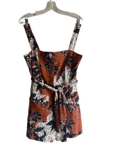 House of Harlow 1960 Linen Romper Shorts Jumper Sleeveless Boho Women 6 ~CLASSIC
