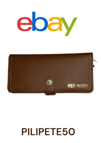 STEVE MADDEN Woman's Wallet Bifold BALLEN-G Soft Textured Brown BEAUTIFUL !!!