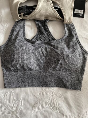 90 Degree By Reflex High Performance Full Support Sport  Bra Set-Two XL- MSRP$58