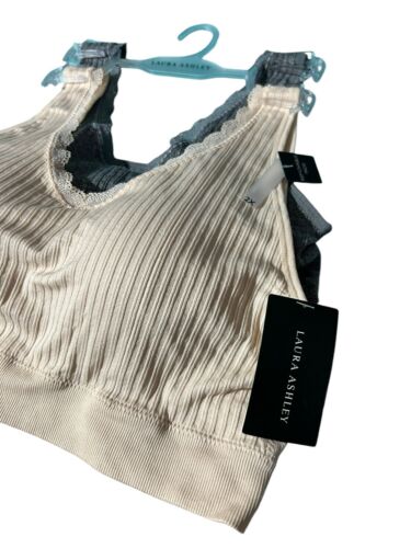 LAURA ASHLEY~2 PACK COMFORT BRA ~LACE TRIM~ STYLE # LS5336~ALL SIZES~GREAT FIT!