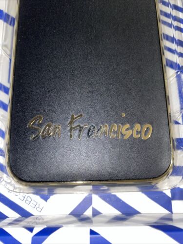 Rebecca Minkoff  iPhone Case 6,7,8  San Francisco Genuine Leather  Gold Trim