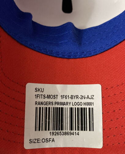 New York Ranger Hocky Cap Red & Blue L"Let Go Rangers"!!! "One Size Fit All"