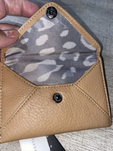 Aimee Kestenberg Ashley Pebbled Leather Pouch/Card Holder - Camel ~REAR FIND!