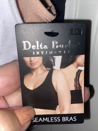 Delta Burke 3-Pack Seamless Bras 1X Lace & Soft Comfort Lounge Removable Pad NEW