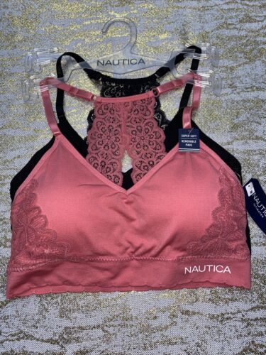 NÁUTICA 2PACK INTIMATES LOUNGE COMFORT BRAS SIZE MEDIUM RETAIL $42 BEAUTIFUL NEW