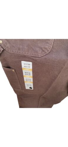 Carhartt Work Pants Washed Double-Front  Duck Brown 46Wx30L Brand New,