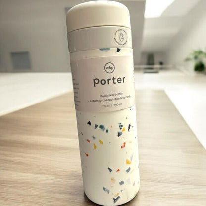 W&P Porter Insulated Bottle 20 oz Cream Terrazzo| Clean Taste Ceramic Coating