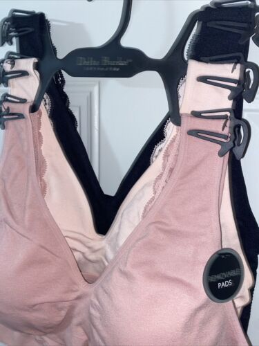 Delta Burke 3-Pack Seamless Bras Size 2X Soft Comfort Lounge Removable Pads NEW