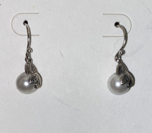 Annika Witt Made in Bali .925 Sterling Silver  Pearl Earrings- NEW