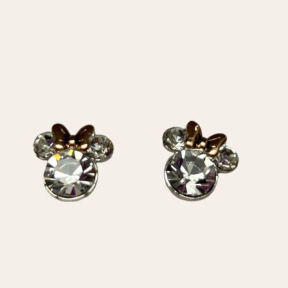 Disney Minnie Mouse Bowtiful Fine Silver Plated Earrings 🆓📦~NEW IN BOX