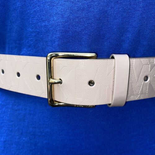 MICHAEL KORS BELT PINK WITH STAMPED MK LOGO AND GOLD BUCKLE JUST BEAUTIFUL!!