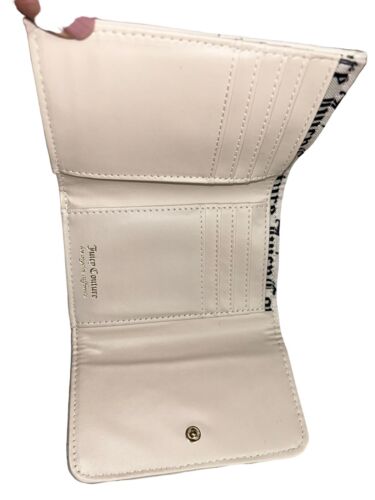 Juicy Couture Ivory Wallet CardHolder~JC Rhinestones Embedded~Trifold~CLASSY~NEW
