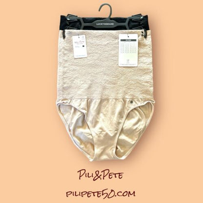Lucky Brand High Waisted Shapewear Briefs Sz L~2 Pcs Style LVD66079~ EXCELLENT!