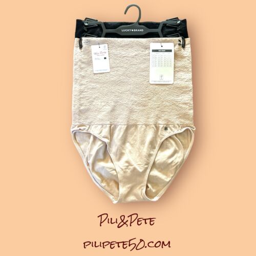 Lucky Brand High Waisted Shapewear Briefs Sz L~2 Pcs Style LVD66079~ EXCELLENT!
