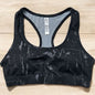 RBX  WOMEN’S SPORTS BRA RACERBACK BLACK & GRAY CAMO, REMOVABLE PADS~PULLOVER~NEW