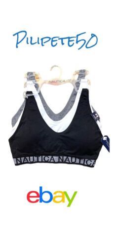 NÁUTICA 3 PACK INTIMATES LOUNGE COMFORT BRAS SIZE MEDIUM RETAIL $54 BEAUTIFUL!