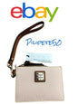 Dooney & Bourke Pebble Grain Leather Wristlet~Top Zip Card Case~Pale Pink-UNIQUE