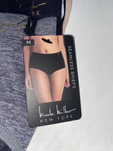 NICOLE MILLER~5 Pk~Seamless Designer Briefs~No Panty Lines~ UNIQUE & SEXY~MEDIUM
