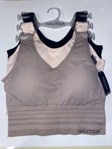 NÁUTICA 3 PACK INTIMATES LOUNGE COMFORT BRAS SIZE 1X STYLE NT8487 BEAUTIFUL!