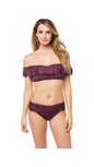Bleu Rod Beattie~Swimsuit Bikini 2pc Set~Sz 12 Off Shoulder Bandeau & Bottom