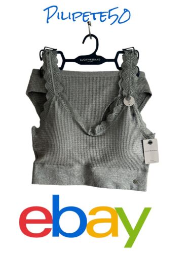 LUCKY BRAND~TWO PIECES SET GRAY BRA & BIKINI PANTY~STYLE LVD14840~ L ~UNIQUE!!