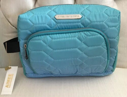 AIMEE KESTENBERG LARGE ISABELA BLUE OMBRE DIAMOND QUILTED T00145 COSMETIC BAG