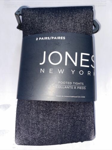 JONES NEW YORK Black Footed Tights 100% Nylon M/L  GREAT PRICE!
