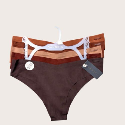 DANSKIN INTIMATES 5 PCS~Multicolor~No Show Panties Sz L~ Style DS6875~UNIQUE~$48