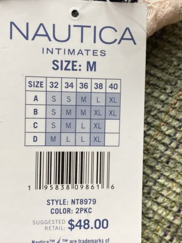 NÁUTICA 2PACK INTIMATES LACE COMFORT BRAS SIZE MEDIUM RETAIL $48 BEAUTIFUL NEW
