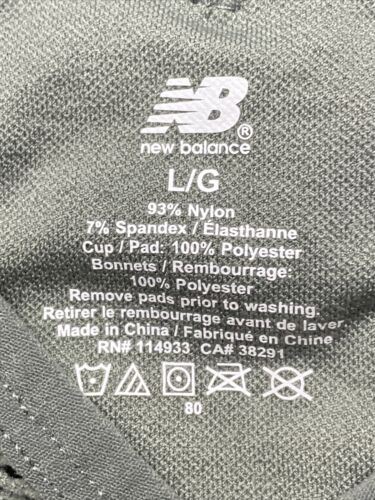 New Balance Sports Bra Green Seed Style 112003 Removable Cups Size Large